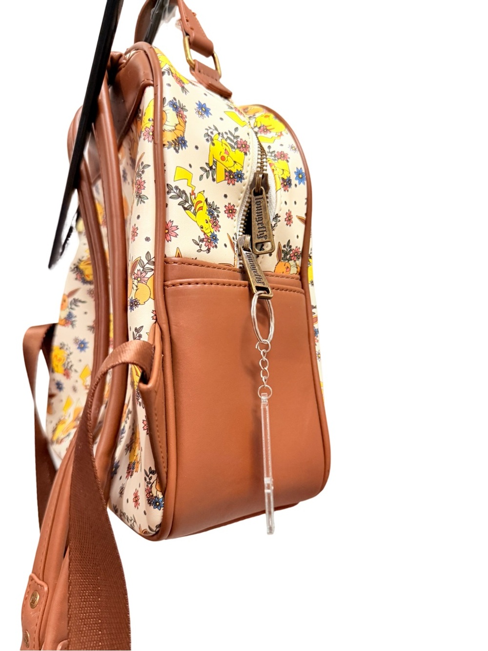 Loungefly Pokémon Pikachu & Eevee Floral Mini Backpack - BoxLunch Exclusive - Picture 7 of 14